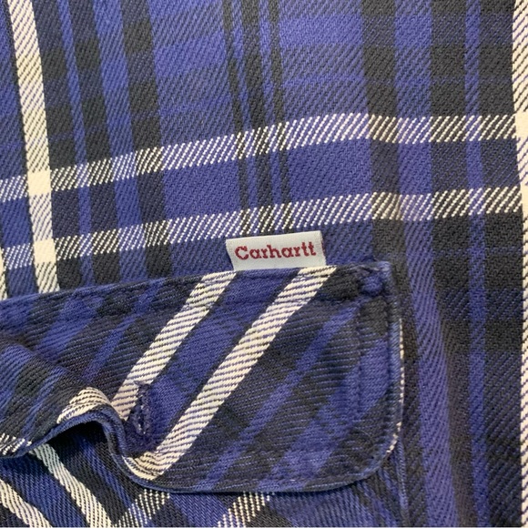 Carhartt Flannel Longsleeve Shirt Size Large - Picture 2 of 5